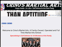 Tablet Screenshot of crinosmartialarts.com